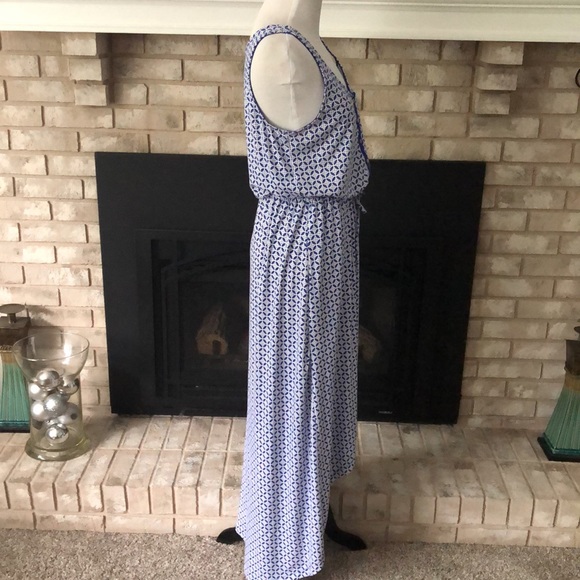 Gap Blue & White High Low Tank Maxi Dress size Small - Picture 6 of 9
